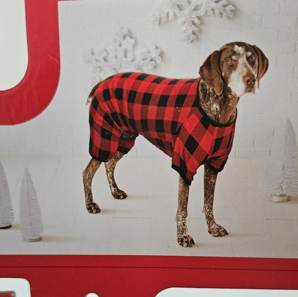 Dog PJs, sz Med Plaid, Buffalo Check